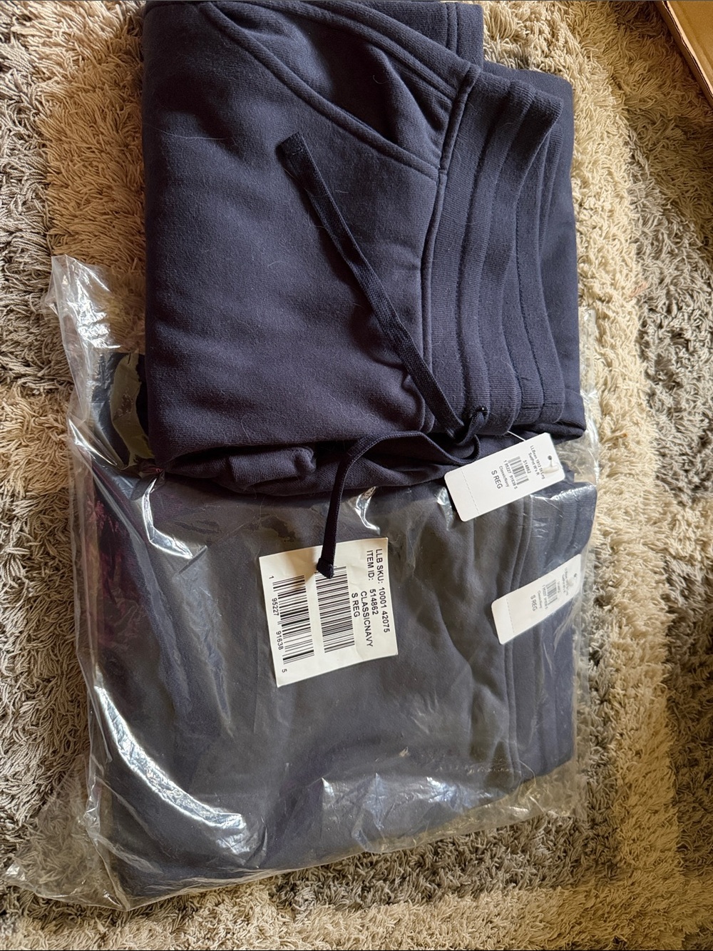 Two pair - L. L. Bean Navy Drawstring Sweatpants - Dark Blue Lounge Pants